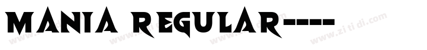 Mania Regular字体转换